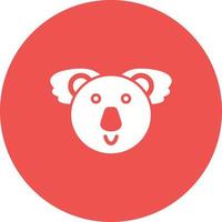 icono de fondo de círculo de cara de oso koala vector