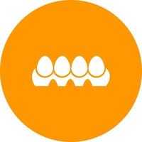 Eggs Tray Circle Background Icon vector