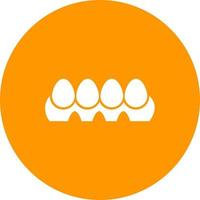 Eggs Tray Circle Background Icon vector