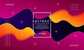 Abstract 3D colorful geometric background overlap layer on bright space with dynamic waves effect decoration. Modern template element liquid style concept for flyer, banner, cover, or landing page vector