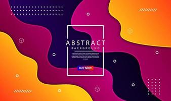 Abstract 3D colorful geometric background overlap layer on bright space with dynamic waves effect decoration. Modern template element liquid style concept for flyer, banner, cover, or landing page vector