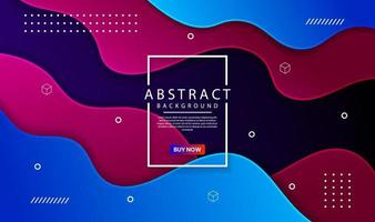 Abstract 3D colorful geometric background overlap layer on bright space with dynamic waves effect decoration. Modern template element liquid style concept for flyer, banner, cover, or landing page vector