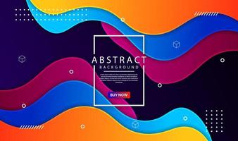 Abstract 3D colorful geometric background overlap layer on bright space with dynamic waves effect decoration. Modern template element liquid style concept for flyer, banner, cover, or landing page vector