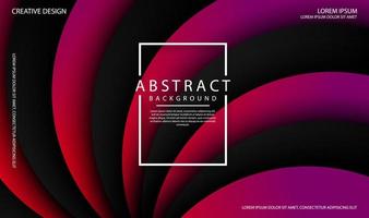 Abstract 3D black purple geometric background overlap layer on bright space with dynamic waves effect decoration. Template element paper cut style concept for flyer, banner, cover, or landing page vector