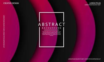 Abstract 3D black purple geometric background overlap layer on bright space with dynamic waves effect decoration. Template element paper cut style concept for flyer, banner, cover, or landing page vector