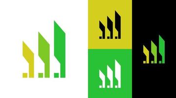 concepto de diseño de logotipo de crecimiento de edificio vector