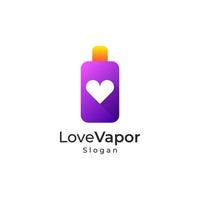 Love Vapor gradient colorful logo vector