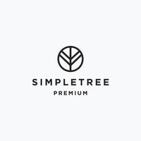 Simple Tree logo icon flat design template vector