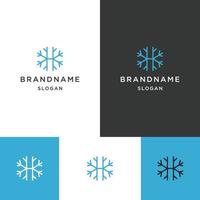 la ilustración de vector de plantilla de diseño de icono de logotipo de nieve