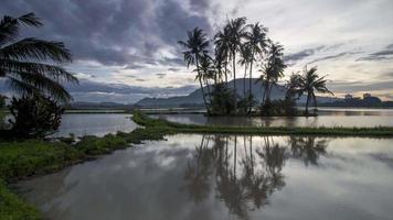 Time lapse cloudy morning at Bukit mertajam. video