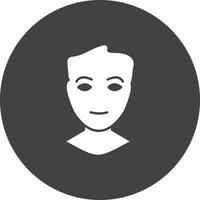 Human Face Circle Background Icon vector