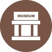 Museum Building II Circle Background Icon vector