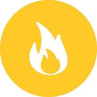 Fire Circle Background Icon vector