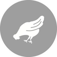 Chicken Circle Background Icon vector