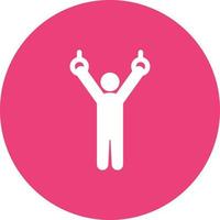 Gymnastic III Circle Background Icon vector