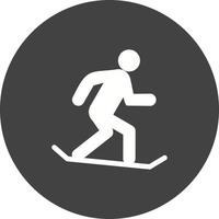 Snowboard Circle Background Icon vector