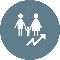 Population Growth Circle Background Icon vector
