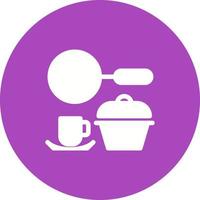 Kitchen Set Circle Background Icon vector