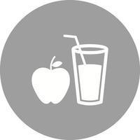 icono de fondo de círculo de jugo de manzana vector