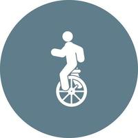 Unicycle Circle Background Icon vector