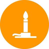 Bunsen Burner Circle Background Icon vector