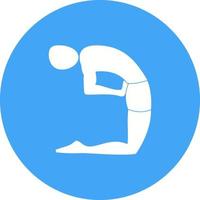 Camel Pose II Circle Background Icon vector