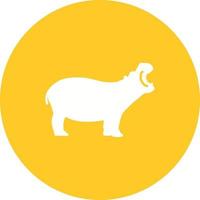 Hippo Circle Background Icon vector