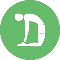 Camel Pose I Circle Background Icon vector