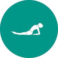 Fish Pose Circle Background Icon vector