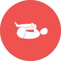 Knee Press Circle Background Icon vector