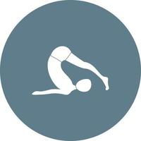 Plow Pose Circle Background Icon vector