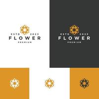 Ilustración de vector de plantilla de diseño de icono de logotipo de flores