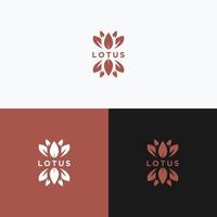 Lotus logo icon flat design template vector