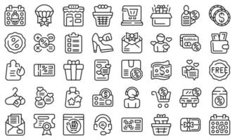 Custom offer icons set outline vector. Free heart vector