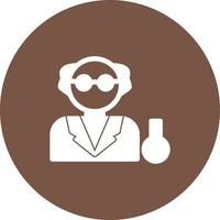 Scientist Circle Background Icon vector