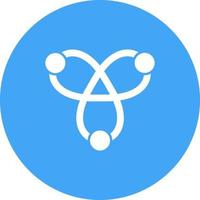 Atomic Structure II Circle Background Icon vector