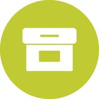Archive Circle Background Icon vector