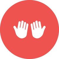 Praying Hands Circle Background Icon vector
