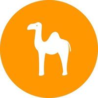 Camel Circle Background Icon vector