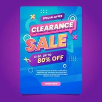 Clearance Sale Poster vector