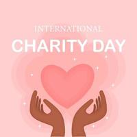 International Day of Charity, donation, poster, vector illustration