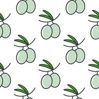 Olive seamless pattern vector illustration