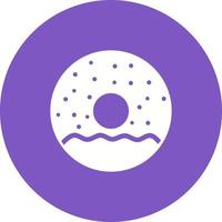 Doughnut sprinkled Circle Background Icon vector