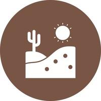 Desert Circle Background Icon vector