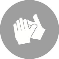 Clapping Hands Circle Background Icon vector