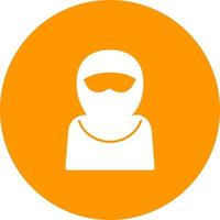 Woman with Niqab Circle Background Icon vector