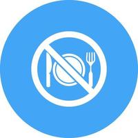 No Food Circle Background Icon vector