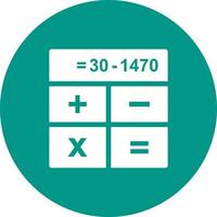 Calculations Circle Background Icon vector