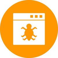 Bug in Application Circle Background Icon vector