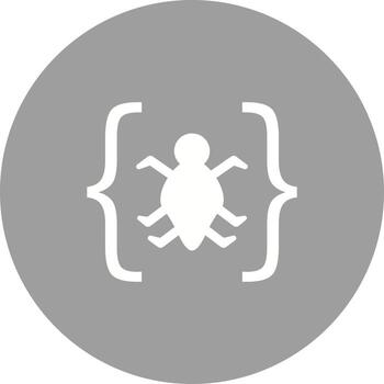 error en el icono de fondo del círculo de código vector